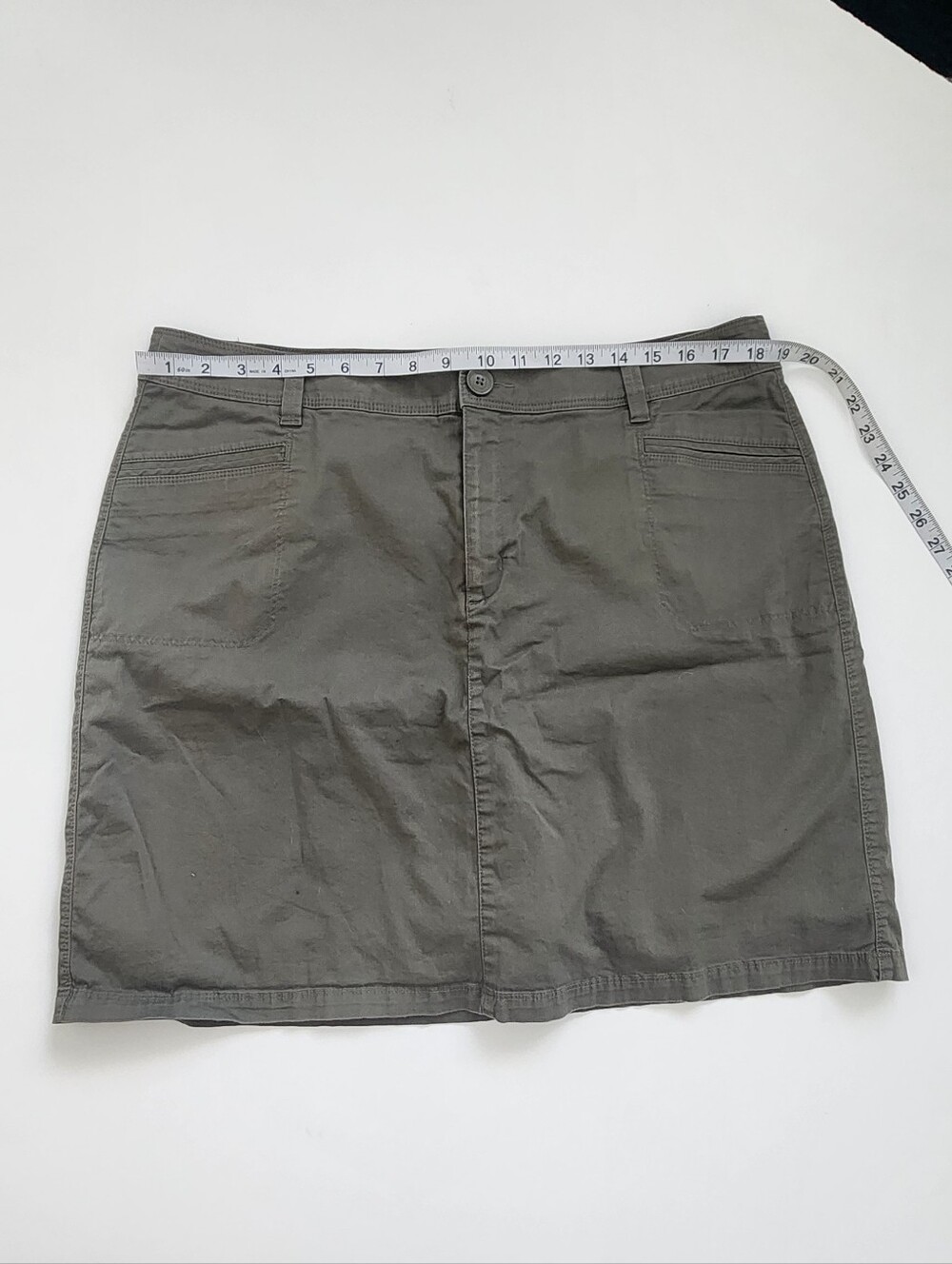 Croft & Barrow Olive Green Stretch Skort Built In Shorts Size 18